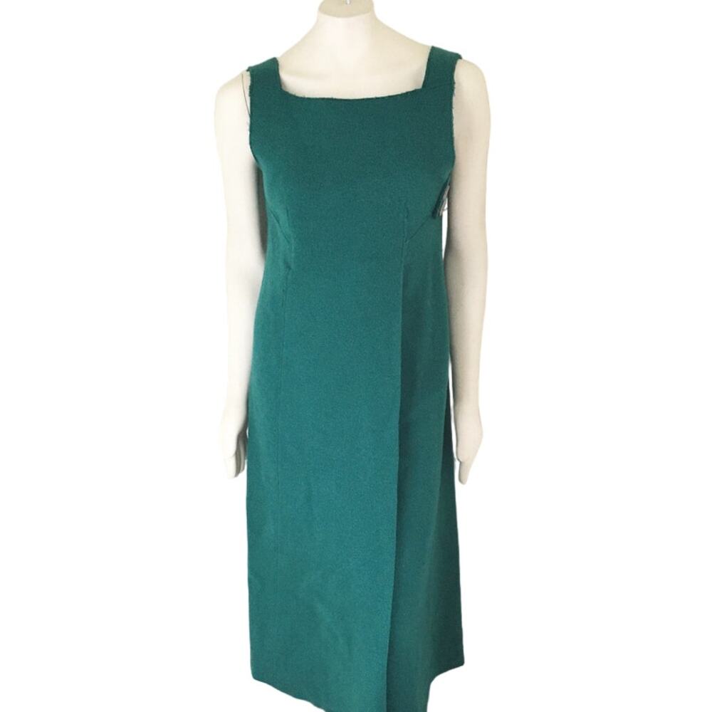 TER ET BANTINE Virgin Wool Blend Designer Maxi Dress Made in ITALY SZ S
